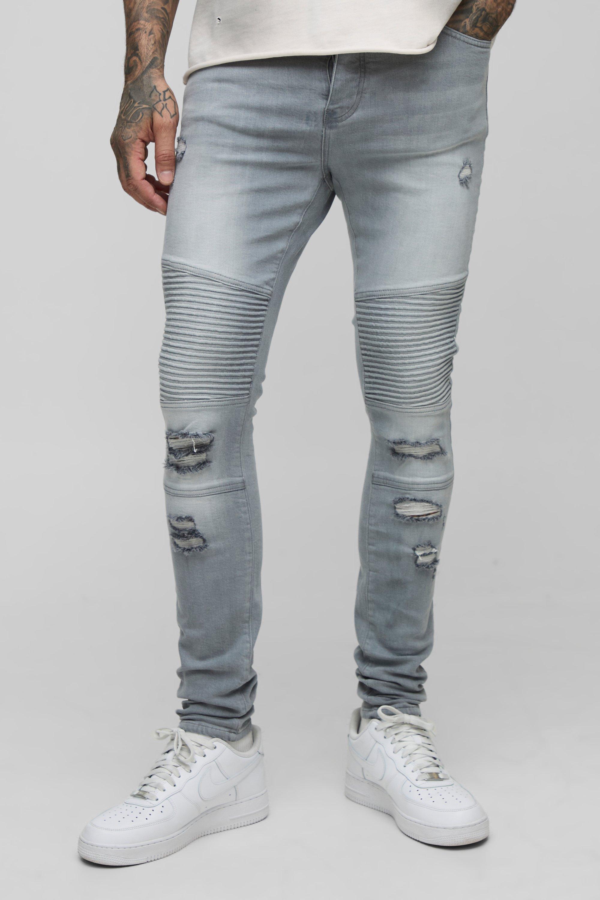 ◆ ◆ Super Skinny Jeans スキニー ジーンズ Grey Men's Super Skinny Jeans | Super Skinny Fit | boohooMAN USA